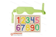 Тактильные цифры с повязкой для глаз