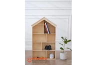 Стеллаж для игрушек и книг «Волшебный домик» шлифованный