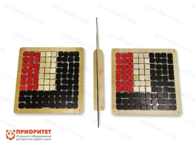 Настенная логическая игра Морской Бой с перегородкой и магнитами + запасные фигуры