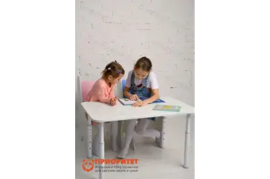 Стол «Классика» прямоугольный белый на телескопических ножках