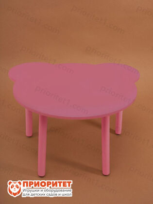 Стол «Мишка» розовый для детского сада