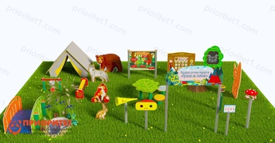 Туристическая площадка «Привал на полянке» (Комплект Про 1) Туристическая площадка «Привал на полянке» (Комплект Про 1)