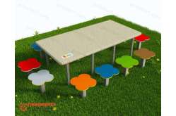 Стол для творчества «Большой прямоугольный стол со стульчиками»