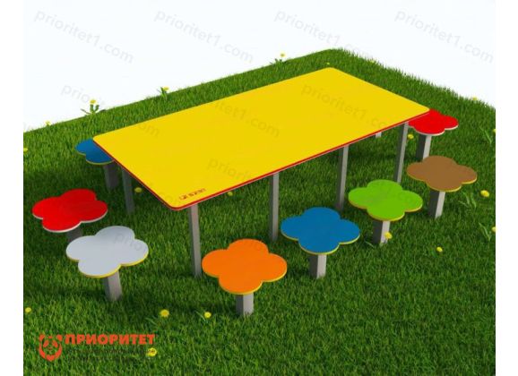 Стол для творчества «Большой прямоугольный стол со стульчиками» (2)_1