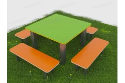 Стол для творчества «Квадратный стол с лавочками»1