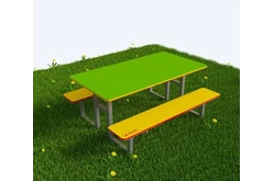 Стол для творчества «Прямоугольный стол с лавочками»1