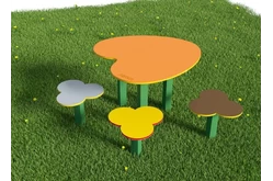Стол для творчества с сиденьями «Листики»1