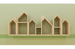 Полочки на стену Город1