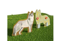 Двусторонний модуль с сенсорными элементами «Тактильный топиарий Волк»1