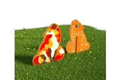 Двусторонний модуль с сенсорными элементами «Тактильный топиарий Лиса»1