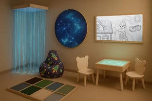 Сенсорная комната Приоритет Планета Спокойствия (полный набор для 40 м2) Сенсорная комната Приоритет Планета Спокойствия (полный набор для 40 м2)