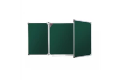 Трехэлементная магнитно-меловая доска 100х300 - алюминиевый профиль1