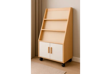 Выставочная тумба с наклонными полками