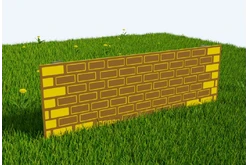 Забор Кирпичная стенка 11