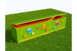 Вечная Лавка-шкаф для хранения игрушек в теневой навес из экопластика Бабочки1