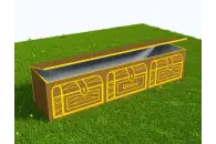 Вечная Лавка-шкаф для хранения игрушек в теневой навес из экопластика Сундук