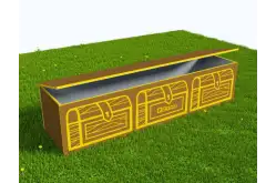 Вечная Лавка-шкаф для хранения игрушек в теневой навес из экопластика Сундук1