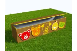 Вечная Лавка-шкаф для хранения игрушек в теневой навес из экопластика Зверушки1