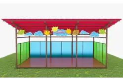 Теневой навес с интерактивным полом из Экопластика ТН05 400х4001