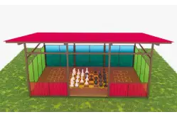 Теневой навес с интерактивным полом из Экопластика ТН06 500х4001