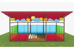 Теневой навес с интерактивным полом декоративными элементами ТН08 500х4001