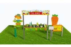 Методическая площадка Сад и огород из Экопластика и нержавеющей стали С011