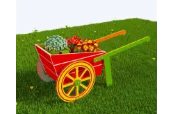 Модуль «Цветник - повозка» из экопластика и нержавеющей стали1