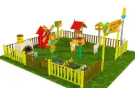 Игровая развивающая площадка Фермерский дворик из экопластика и нержавеющей стали Оптима 2