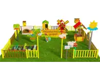 Игровая развивающая площадка Фермерский дворик из экопластика и нержавеющей стали Профи 2