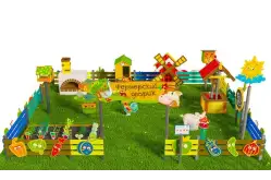 Игровая развивающая площадка Фермерский дворик из экопластика и нержавеющей стали Профи 31