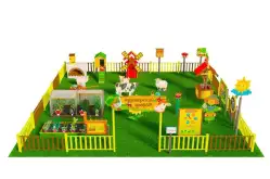 Игровая развивающая площадка Фермерский дворик из экопластика и нержавеющей стали Престиж 21