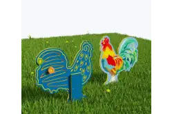 Двусторонний модуль с сенсорными элементами Тактильный топиарий Петух1