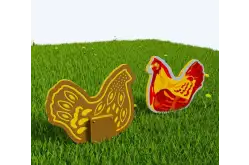 Двусторонний модуль с сенсорными элементами Тактильный топиарий Курочка-наседка1