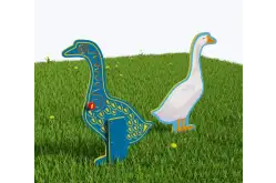 Двусторонний модуль с сенсорными элементами Тактильный топиарий Гусь1