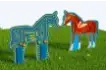 Двусторонний модуль с сенсорными элементами Тактильный топиарий Лошадь_1