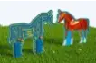 Двусторонний модуль с сенсорными элементами Тактильный топиарий Лошадь_1