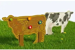 Двусторонний модуль с сенсорными элементами Тактильный топиарий Корова1