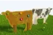 Двусторонний модуль с сенсорными элементами Тактильный топиарий Корова_1
