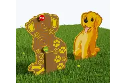 Двусторонний модуль с сенсорными элементами Тактильный топиарий Собака1