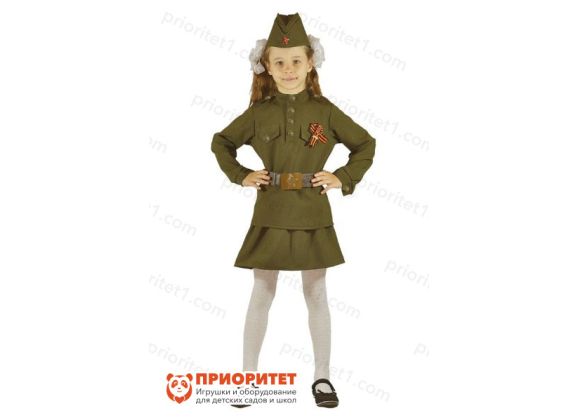 Детский костюм для девочек «Военный»