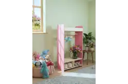 Шкаф-вешалка МИЛАНА, розовый/лак1