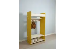 Шкаф-вешалка МИЛАНА, желтый/лак1