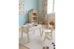 Комплект для творчества СТОЛИК + СТУЛЬЧИК+КОНТЕЙНЕРЫ, лак/белый1