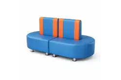 Детский мягкий модульный диван овальный1