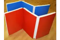 Мат гимнастический складной 2х1х0,1м СТАНДАРТ (иск. кожа, 3 сложения) МС100-7