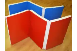 Мат гимнастический складной 2х1х0,1м СТАНДАРТ (иск. кожа, 3 сложения) МС100-71