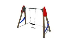 Качели Звездочет деревянные одинарные №11