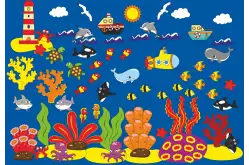 Коврик — конструктор «Морской» 100*150 см1