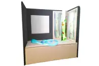 Мягкий сенсорный уголок с колонной 150×10 см
