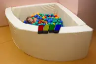 Сухой вибромузыкальный бассейн 1/4 круга с клавишами управления 150х150х66 см